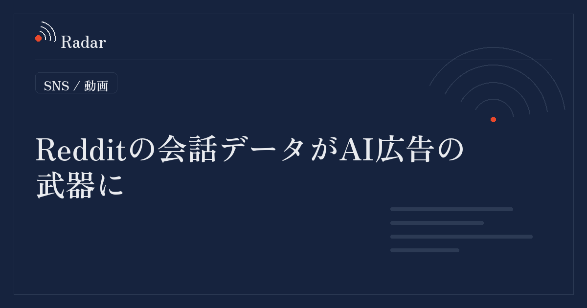 Redditの会話データがAI広告の武器に